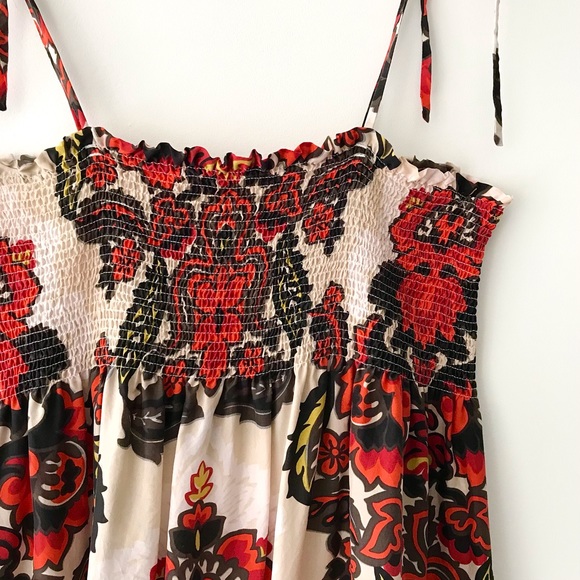 SOLD. J Crew 100% Silk Florentine Print Midi Sun Dress - Picture 15 of 15